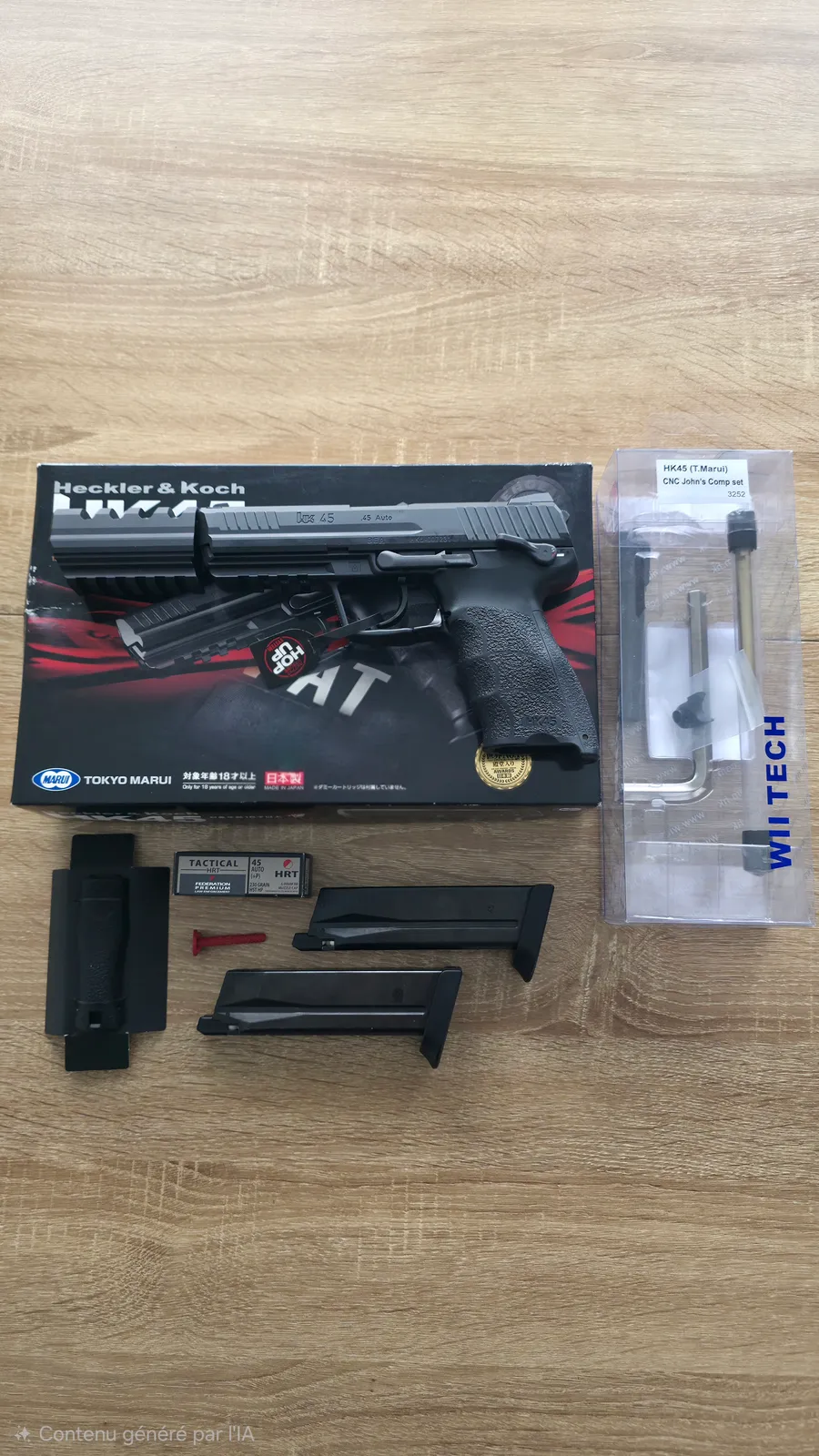 ​[Tokyo Marui] HK45 GBB + Compensateur Wii Tech CNC "John Wick" + 2 Chargeurs